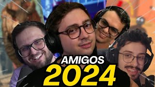 Alanzoka jogando com AMIGOS l Noitada 2024 [upl. by Sirromed]