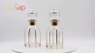 150ML New style gold painted perfume bottle transparent glass display [upl. by Emyle916]