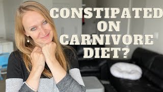 Constipated on Carnivore Diet  Constipation  Carnivore Diet not working [upl. by Annecorinne]