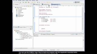 Copybook view Demo using Visual COBOL for Eclipse [upl. by Kylen]