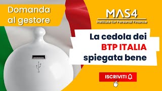 La cedola dei BTP Italia spiegata bene [upl. by Aneeb]