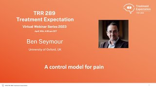 Webinar Ben Seymour  A control model of pain [upl. by Azial]