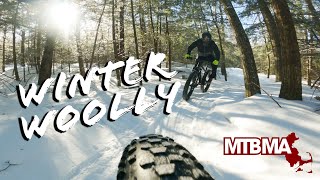 Winter Woolly 2022  Downhill Fat Biking at Highland Mountain Bike Park [upl. by Ahsiemak]