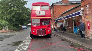 London routemaster bus at Epping tube station [upl. by Yrrok]