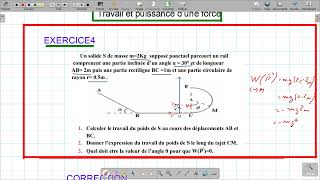 travail et puissance d’une force exercice n4 [upl. by Joeann]