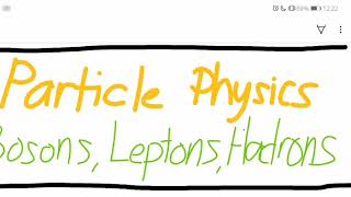 Particle Physics Bosons Leptons Hadrons [upl. by Ardnazxela]