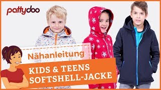 Softshelljacke für Kinder nähen  Anleitung Reißverschlusstaschen  TunnelzugSaum [upl. by Tereb]