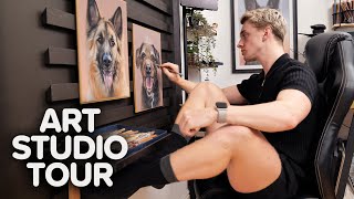 Small Art Studio Tour Organisation amp Layout Tips Working Comfortably Equipment Recommendations [upl. by Nalrah]