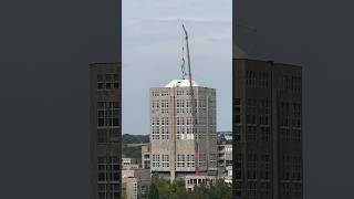 🏗️ Der MercedesStern auf dem früheren Firmensitz in Möhringen wird abgebaut shorts [upl. by Forrest708]