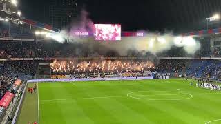 04122024 FC Basel Fans Intro Pyro Cup vs FC Sion [upl. by Parcel]