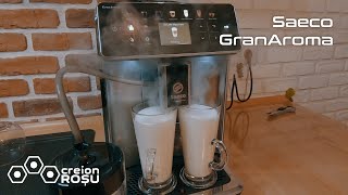 Saeco GranAroma SM6585 Coffee Machine brewing Latte Macchiato [upl. by Jojo]