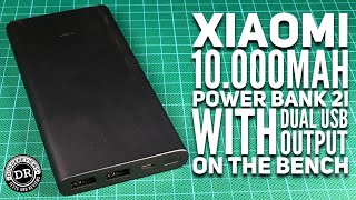 Xiaomi 10000mAh Power Bank 2i PLM09ZM with dual USB output on the bench [upl. by Yruok9]