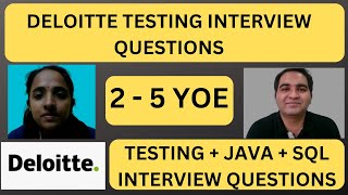 Deloitte Testing Interview Experience  Real Time Interview Questions and Answers [upl. by Aniroz859]