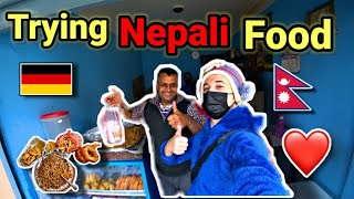 German Trying Nepalese Food For the First Time In Kathmandu  Nepal Vlog 🇳🇵 [upl. by Lilahk]