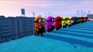 GTA 5 Crazy Ragdolls RED SPIDERMAN VS YELLOW MINION VS RED MINION Euphoria Physics and Funny 44 [upl. by Artimed]