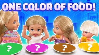 Barbie  Eating Only One Color of Food for 24 Hours  Ep225 [upl. by Cindi]