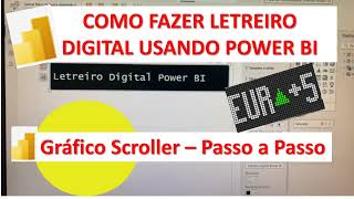 Como fazer Letreiro Digital Power BI Passo a Passo [upl. by Asital710]