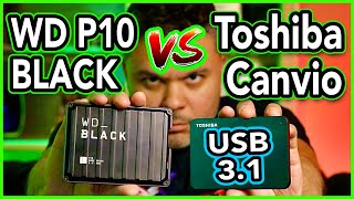 Western Digital Black P10 vs Toshiba Canvio Basics  USB 31 Review [upl. by Telocin]