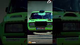 GREEN COOKIEMONSTER  2107  RALLY IS FOR EVERYONE lada sideways rallying [upl. by Gipps]