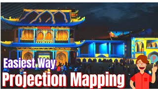 Projection mapping most detailed tutorial How to make interactive 3D video mapping art show easily [upl. by Aicekat]