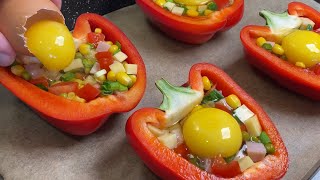 Delicious breakfast with stuffed peppers Simple and healthy [upl. by Man455]