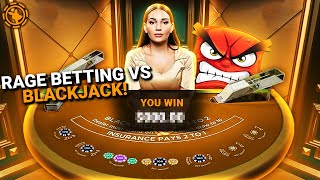 RAGE BETTING ON BLACKJACK [upl. by Enomed]