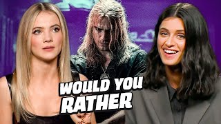 The Witcher Stars Play WOULD YOU RATHER [upl. by Georgina]