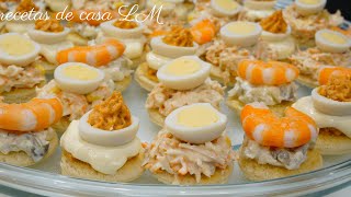 CANAPÉS FRÍOS PARA NAVIDAD FÁCILES Y RÁPIDOS  recetas de casa lm [upl. by Nakhsa]