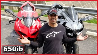 Ducati Panigale V4R vs Kawasaki Ninja H2  The Best Bike WON [upl. by Yecies]