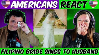 Filipino Bride Sings Herself Down The Aisle Almira Lat HE KNOWS Americans React [upl. by Jelle]