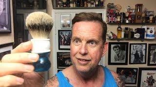 YaQi Silvertip Badger amp Double Open Comb Razor 1st use and opinion [upl. by Leak]