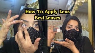 How to apply lenses  How to wear lenses for the first time  Lenses Vs Glasses ItsRimsha50 [upl. by Reemas]