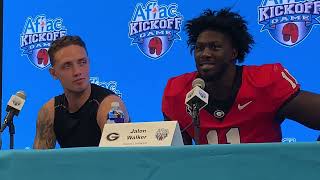 83024 QB Carson Beck and LB Jalon Walker Post Game vs Clemson Part I [upl. by Mata]