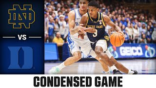 Notre Dame vs Duke Condensed Game  202324 ACC Mens Basketball [upl. by Bertie861]