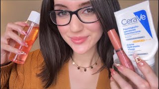 ASMR Monthly Beauty Empties ✨💕 tingly whispering amp tapping [upl. by Howey]