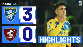 FROSINONESALERNITANA 30 HIGHLIGHTS  Ciociari secure three vital points  Serie A 202324 [upl. by Warga]