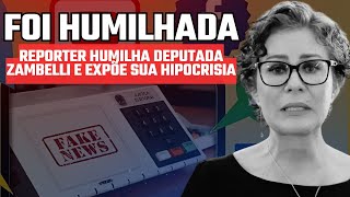 CARLA ZAMBELLI NÃO AGUENTA PRESSÃO E É DESMASCARADA POR REPÓRTER [upl. by Rollins]