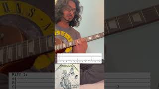 Blackened Guitar Lesson amp Tabs  Metallica shorts metallica [upl. by Ahsilrac965]