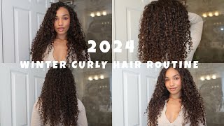 2024  WINTER CURLY HAIR ROUTINE [upl. by Wakefield963]