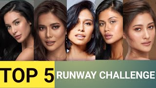 Miss Universe Philippines 2021  Top 5 RUNWAY CHALLENGE [upl. by Aneerehs]