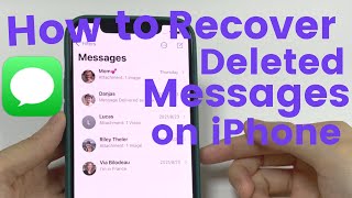 Easy Recover Deleted Text Messages on iPhone 16 15 14 13 12  Get Back Texts Photos [upl. by Azzil]