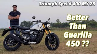 2024 Triumph Speed 400 MY 25 Review  Better Than Royal Enfield Guerilla 450 [upl. by Kaule]