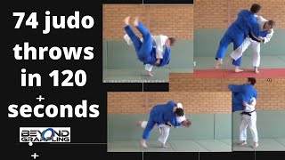 74 judo throws in 120 seconds with Judo throws labeled [upl. by Ilbert]