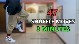 47 Shuffle Dance Moves in 3 MINUTES [upl. by Kitarp]