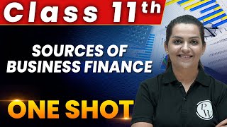 Sources Of Business Finance 1 Shot  Everything Covered  Class 11th  Business Studies 🔥 [upl. by Tripp536]