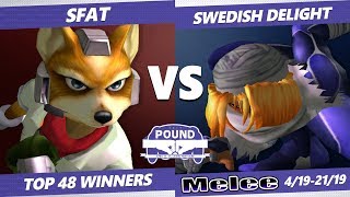 Pound 2019 SSBM  CLG SFAT Fox VS OG Swedish Delight Sheik Smash Melee Top 48 Winners [upl. by Murat]