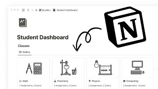 How to use Notion for School 2024 Free Template [upl. by Nyrroc]