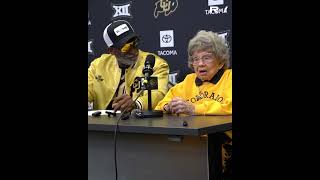 100 year old Colorado Fan joins Deion Sanders to talk Stadium singing happy birthday [upl. by Dagmar]