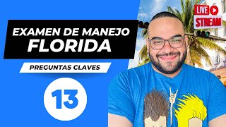 EXAMEN TEORICO DE MANEJO FLORIDA EN VIVO I Aprobarás con estas preguntas 13 [upl. by Joline255]