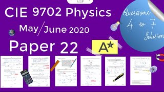 970222MJ20 Q47 Solution  CIE AS Level Physics Paper 2 Past paper solved 970222mj20 ms [upl. by Hultgren223]